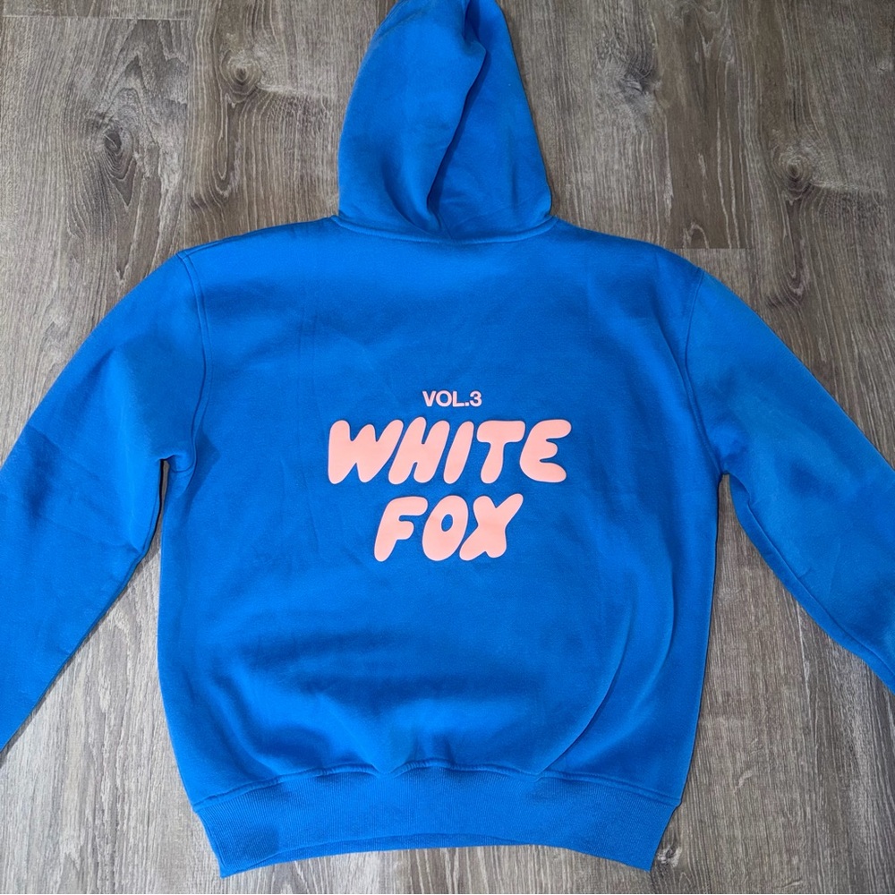 White Fox Blue Hoodie